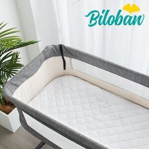 Biloban Bassinet Mattress Pad Cover 2 Pack Bamboo Ultra Soft NIB